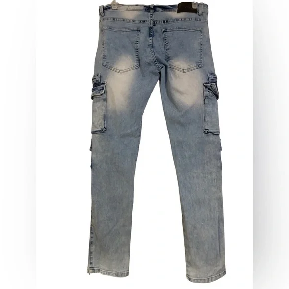 Reason Brand mens jeans size 36 buckle jeans hand crafted slim fit cargo
